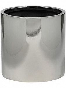 Кашпо Fiberstone platinum silver puk s