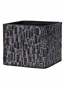 Кашпо Capi "Nature stone planter square ii black" (упаковка 6 шт.)