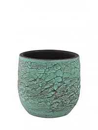 Кашпо Indoor pottery pot evi antiq bronze H13 D15 (упаковка 6 шт.)