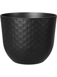 Кашпо Fuente grains round onyx black 38,4 см. (упаковка 2 шт.)