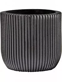 Кашпо Capi "Nature egg planter groove iii black" (упаковка 2 шт.)