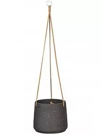 Подвесное кашпо Rough patt (hanging) xl black washed