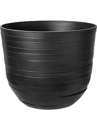 Кашпо Fuente rings round onyx black 24,3 см. (упаковка 5 шт.)