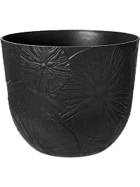 Кашпо Fuente lily round onyx black 24,3 см. (упаковка 5 шт.)